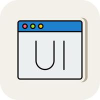 Ui Line Filled White Shadow Icon vector