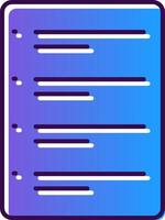 To Do List Gradient Filled Icon vector