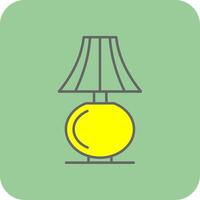 Table Lamp Filled Yellow Icon vector