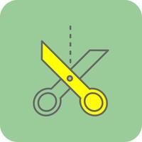 Scissor Filled Yellow Icon vector