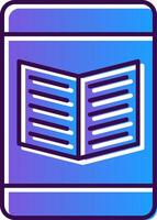 Ebook Gradient Filled Icon vector