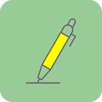 Pen Filled Yellow Icon vector