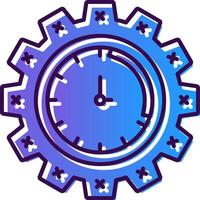 hora administración degradado lleno icono vector