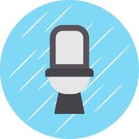 Toilet Flat Blue Circle Icon vector