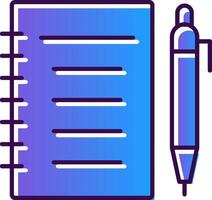 Notebook Gradient Filled Icon vector