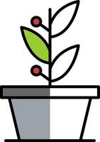 Plants Filled Half Cut Icon vector