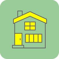 Roof Filled Yellow Icon vector