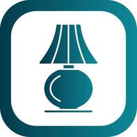 Table Lamp Glyph Gradient Round Corner Icon vector