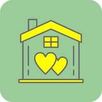 Sweet Home Filled Yellow Icon vector