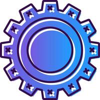 Cogwheel Gradient Filled Icon vector