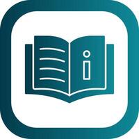 Book Glyph Gradient Round Corner Icon vector