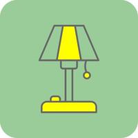 Floor Lamp Filled Yellow Icon vector