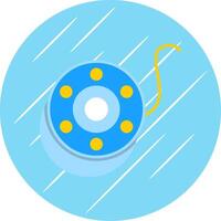 Bobbin Flat Blue Circle Icon vector