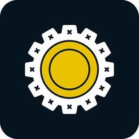 Cogwheel Glyph Two Color Icon vector