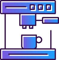 Coffee Machine Gradient Filled Icon vector