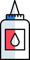 Liquid Glue Filled Half Cut Icon vector