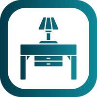 Console Table Glyph Gradient Round Corner Icon vector