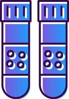 Test Tubes Gradient Filled Icon vector