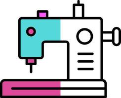 Sewing Machine Filled Half Cut Icon vector