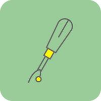 Seam Ripper Filled Yellow Icon vector