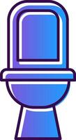 Toilet Gradient Filled Icon vector