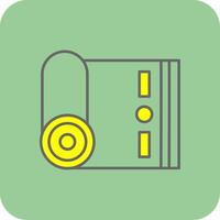 Fabric Filled Yellow Icon vector