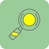 Search Filled Yellow Icon vector