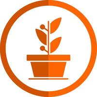 Plants Glyph Orange Circle Icon vector