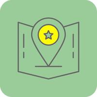 Gps Filled Yellow Icon vector