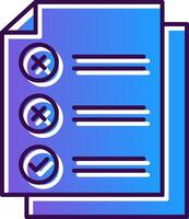 Check List Gradient Filled Icon vector
