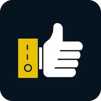 Thumb Up Glyph Two Color Icon vector