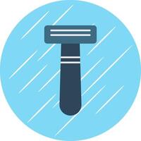 Shaving Razor Flat Blue Circle Icon vector