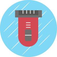 Electric Razor Flat Blue Circle Icon vector