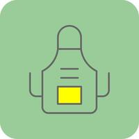 Apron Filled Yellow Icon vector