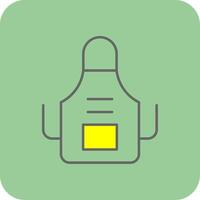 Apron Filled Yellow Icon vector