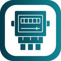 Electric Meter Glyph Gradient Round Corner Icon vector