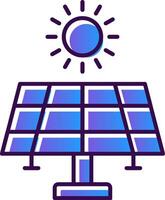 solar energía degradado lleno icono vector