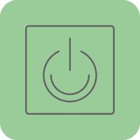Turn On Filled Yellow Icon vector