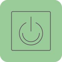 Turn On Filled Yellow Icon vector