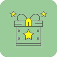 Gift Filled Yellow Icon vector