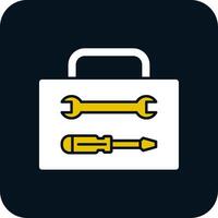 Tool Box Glyph Two Color Icon vector