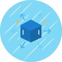 Distribution Flat Blue Circle Icon vector