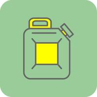 Canister Filled Yellow Icon vector