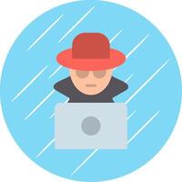 Fraud Flat Blue Circle Icon vector