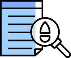 Evidence Filled Half Cut Icon vector