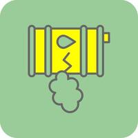 Oil Leak Filled Yellow Icon vector