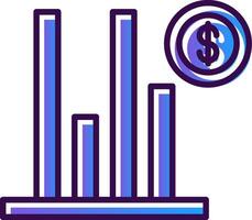 Loss Gradient Filled Icon vector