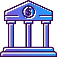 Bank Gradient Filled Icon vector