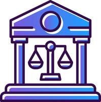 Court Gradient Filled Icon vector