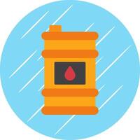 Oil Barrel Flat Blue Circle Icon vector